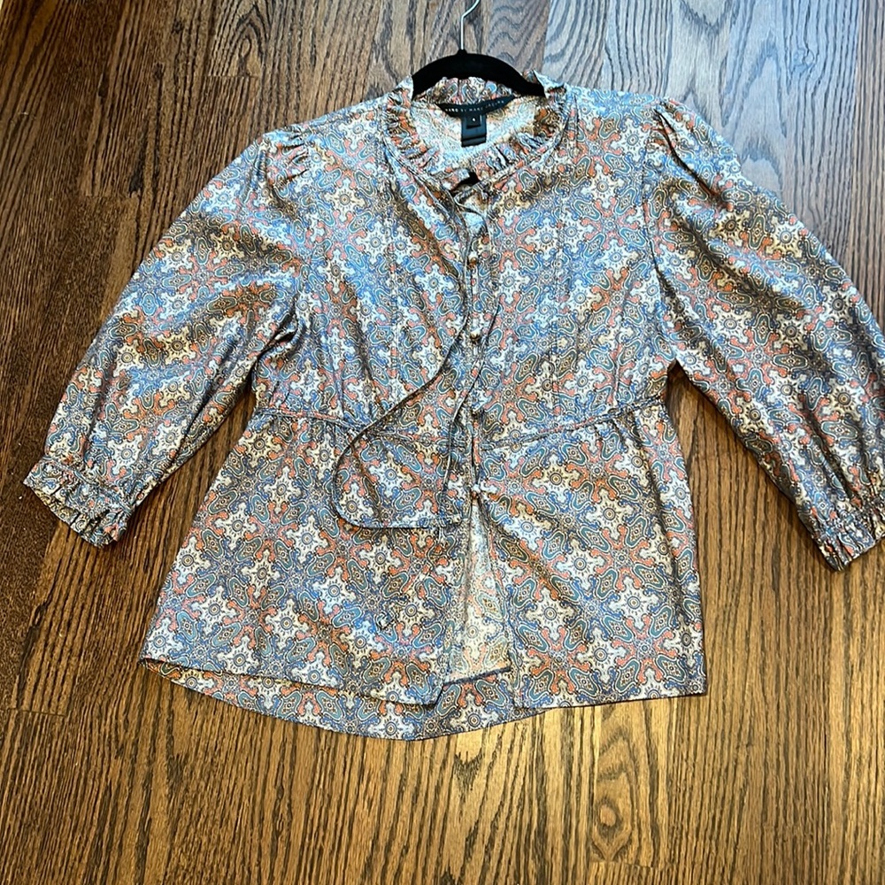 Silk Diamond Print Marc Jacobs shirt Size 4